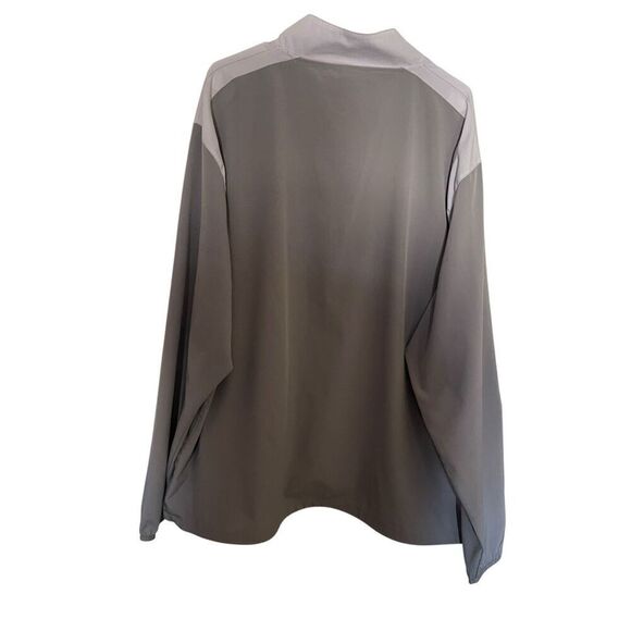 Rawlings Mens Colorblock Mock Neck Half Zip Windbreaker Jacket Gray Size 2XL - Picture 2 of 12